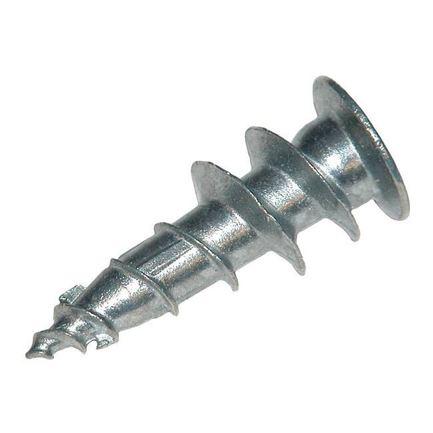 E-Z Ancor Wall Anchor, 1-1/8" L, Zinc Alloy, 50 lbs Tension Strength, 1500 PK