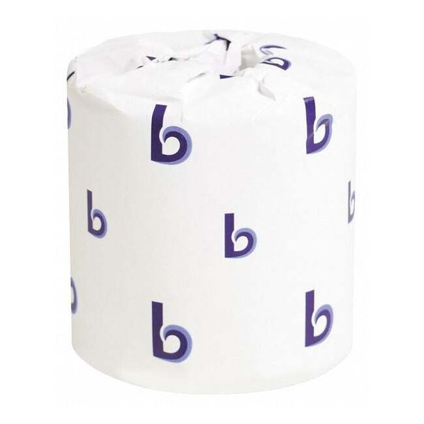 Toilet Paper, 2 Ply, 4 1/2 x 3 in Sheets, 500 Sheets/Roll, White, 96PK