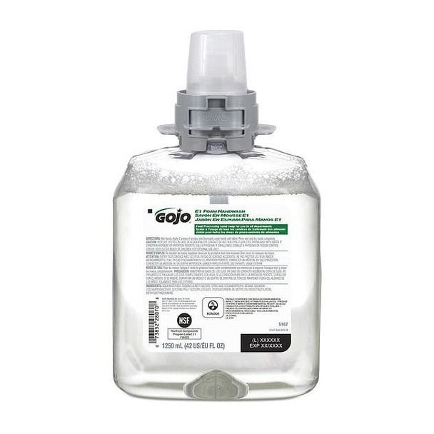 Gojo 1,250 mL Foam Hand Soap Cartridge 5167-04