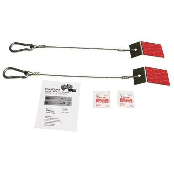 Quakehold! Flex Mount Fastener, Silver, 200 lb. RDFM23C2