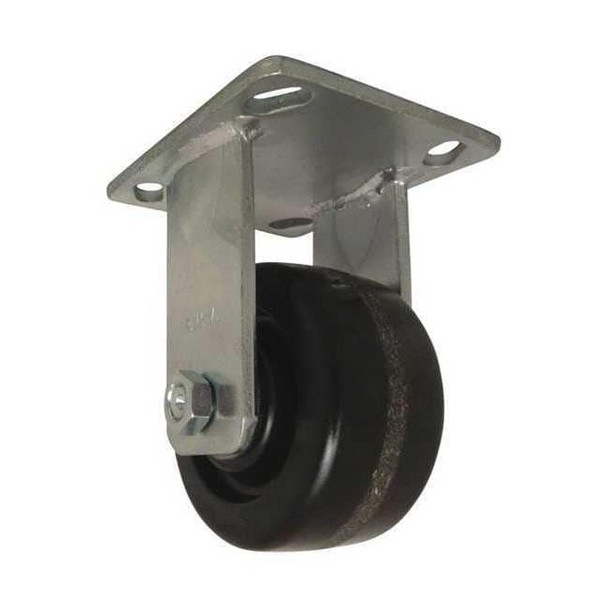 Rwm Plate Caster, Rigid, Phenolic, 4", 800 lb 65-DUR-0420-R