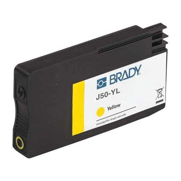 Brady Ink Cartridge, Yellow, J5000 Series J50-YL