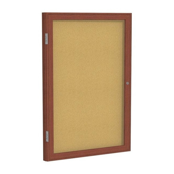 Ghent Enclosed Cork Bulletin Board 36x24", 1 Door PW13624K
