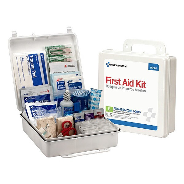 First Aid Kit and Housing, Plastic 195 Components, 50 People Served