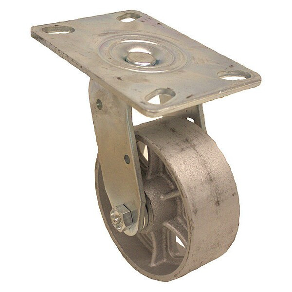NSF-Listed Plate Caster,1250 lb. Ld Rating,Roller
