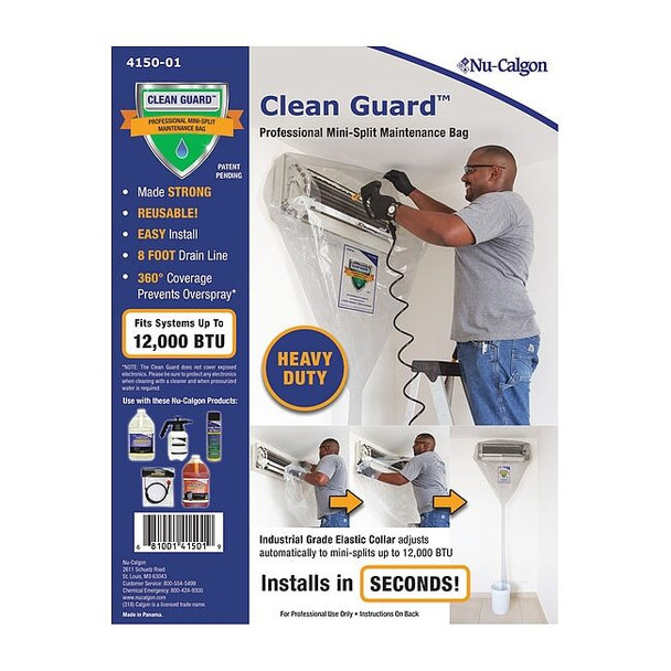 Nu-Calgon Bag, Plastic, 50 in W, 8 ft L 4150-01