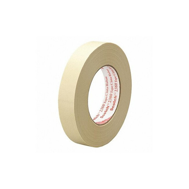 Painter's Tape, 72 mm W x 55 m L, 7.2 mil Thick, Tan, Rubber Adhesive, 12 PK
