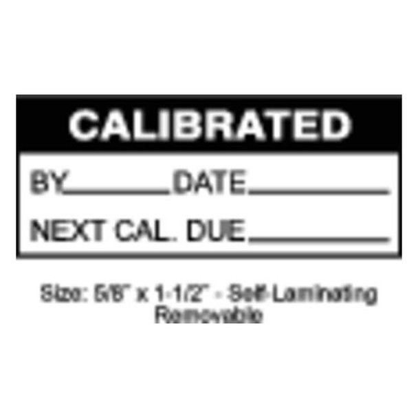 Stranco Calibration Label, ENG, Black/White, PK350, TCRSL2-22132 TCRSL2-22132
