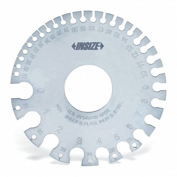Insize U.S. Standard Sheet Metal Gage,36 Leaves 4809