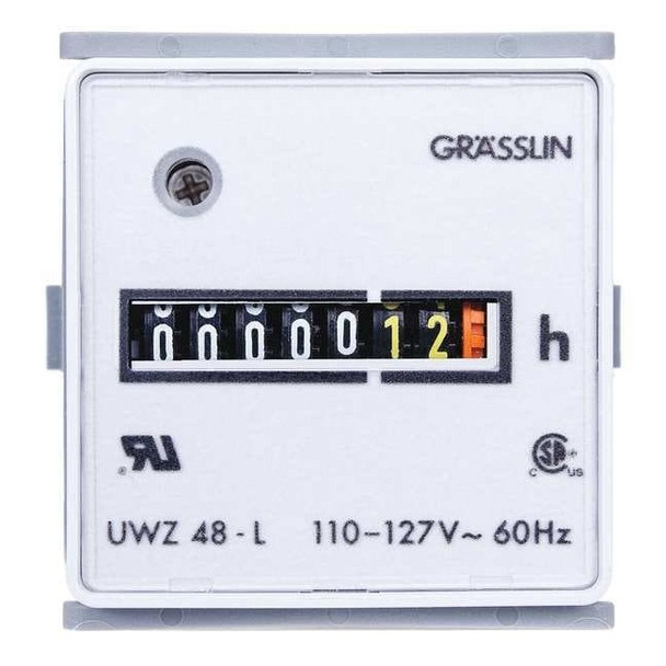 Intermatic Hour Meter,24VAC,60 Hz,Plastic,Square UWZ48E-24U