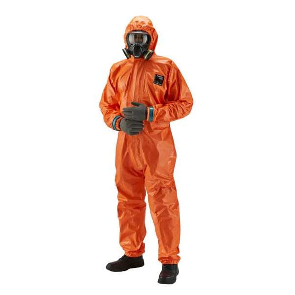 Microchem Coveralls, L, 31 in Inseam, Polyolefin, Zipper 68-4000CFR