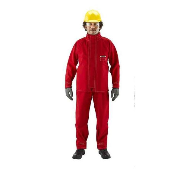 Ansell Lab Jacket, Polyester, Zipper, Red, L 66-660