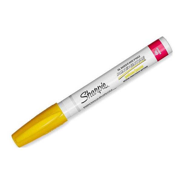Sharpie Liquid Paint Marker, Yellow, Fiber, PK12 35554