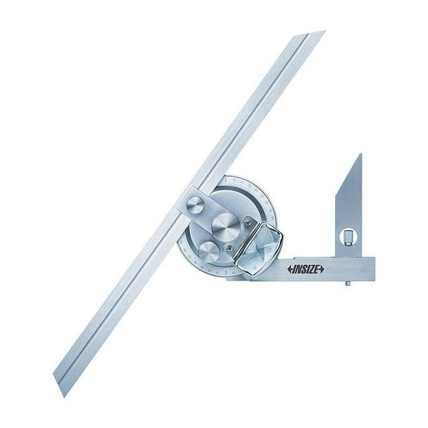 Insize Protractor,3-3/8" L,Stainless steel 2372-360