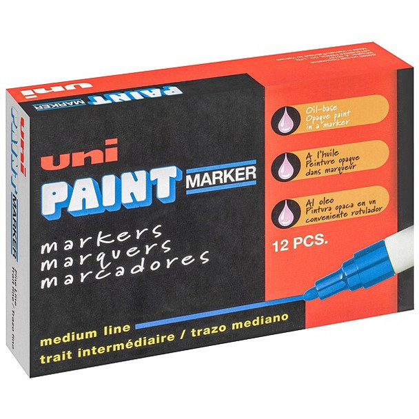 Uni-Paint Paint Marker,Purple,Capped,PK12 63606