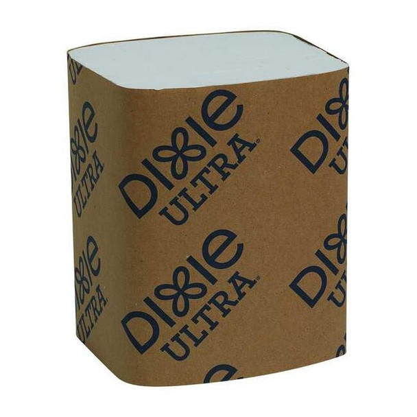 Disposable Dispenser Napkin, 5 in x 6 1/2 in Folded Size, Paper, White, 6000 PK