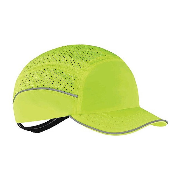 Bump Cap, Short Brim Baseball, Polyethylene, Hook-and-Loop Suspension