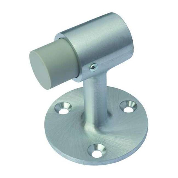 Rockwood Door Stop, Cast Brass, Gray, 3"H x 1-1/16"W 470.26D