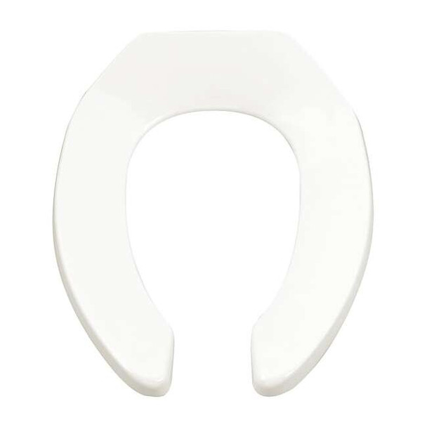 Toilet Seat Without Cover, Solid Polypropylene, Elongated, White