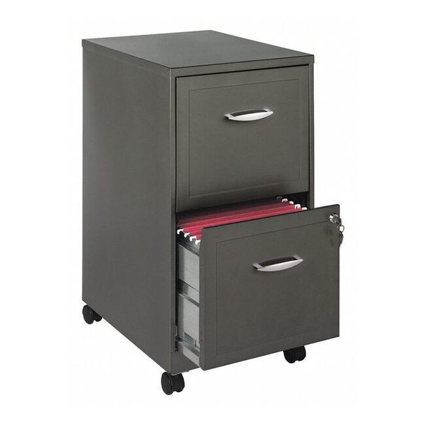 Space Solutions Vertical File Cabinet,Metallic Charcoal 22616