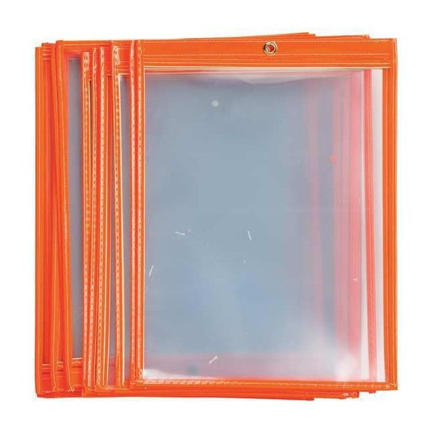 Brady Shop Env,12 x 9 In,Fluor Orn,Plstc,PK25 56946