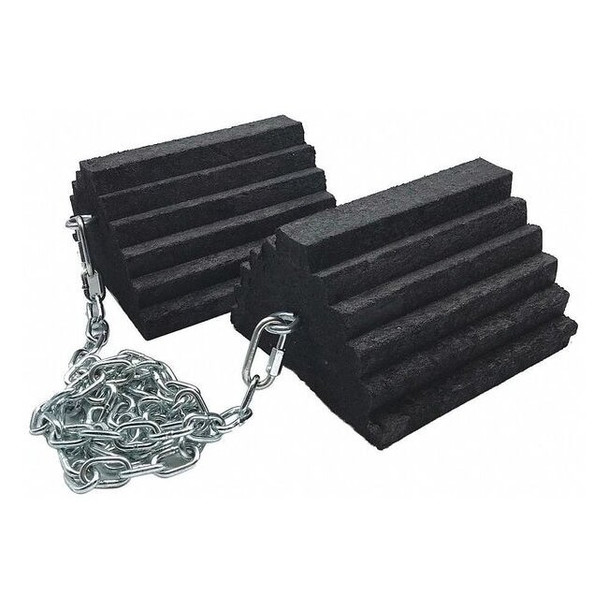 Checkers Wheel Chock,8" W x 8" D x 5" H,PR CH4121-8-CH3