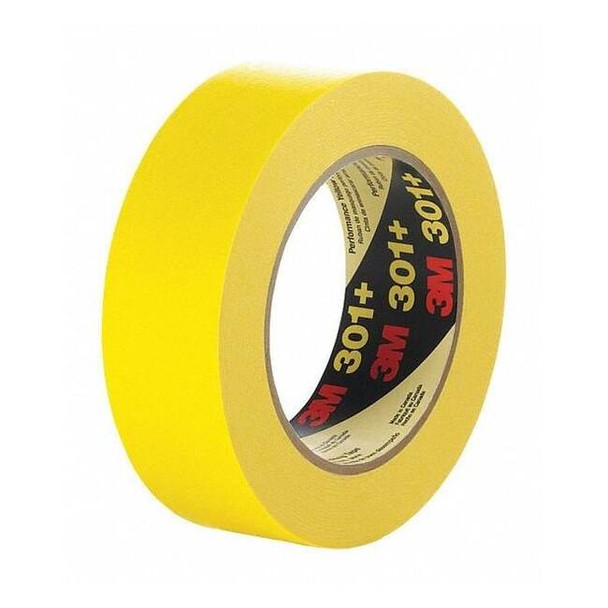 Painter's Tape, 96 mm W x 55 m L, 6.3 mil Thick, Yellow, Rubber Adhesive, 8 PK