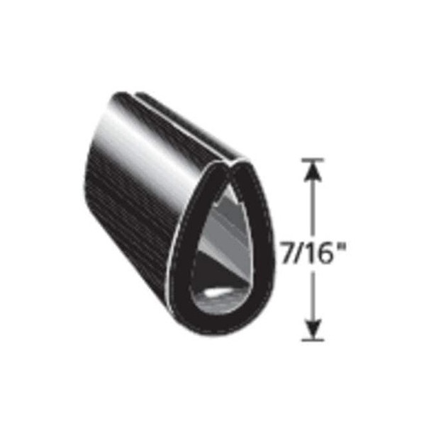 Trim-Lok Black Vinyl Edge Guard 100 ft L, 7/16 in H EGB7/16-100