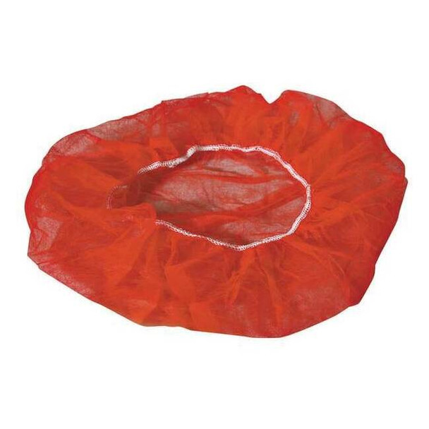 Cellucap Bouffant Cap, Polypropylene, 24 in Dia., Red, L, 1000 PK BIX4HSRD