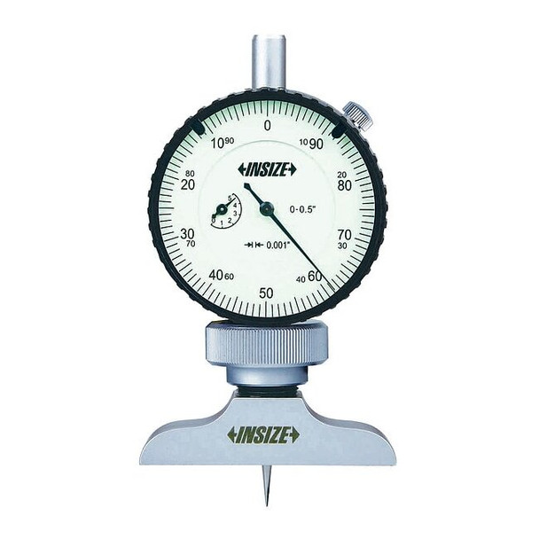 Insize Dial Depth Gage, Base Length: 3 in 2341-E1