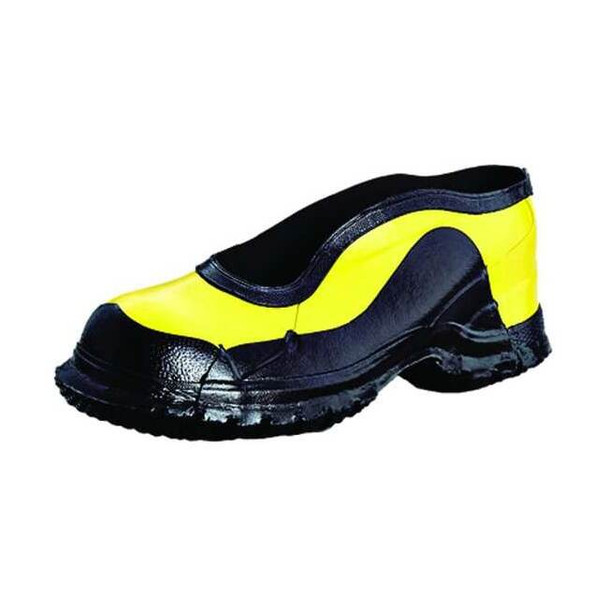 Overshoe, Electrical, Slip On, Rubber, Ankle Height, Yellow, 10-1/2