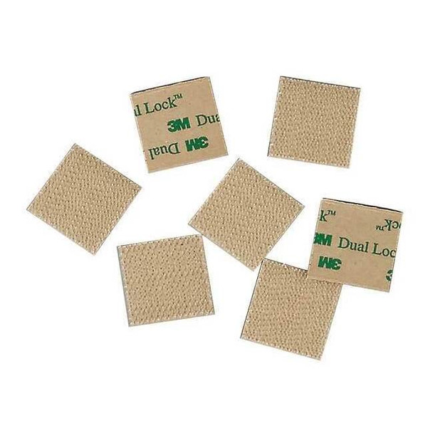 Reclosable Fastener Shapes, Acrylic Adhesive, 3 in, 1 in Wd, Clear, 100 PK