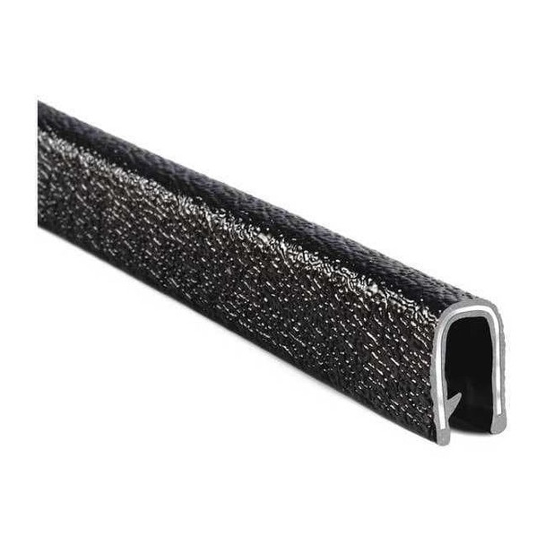 Trim Seal, PVC, Aluminum, 25 ft Length, 7/16 in Overall Width