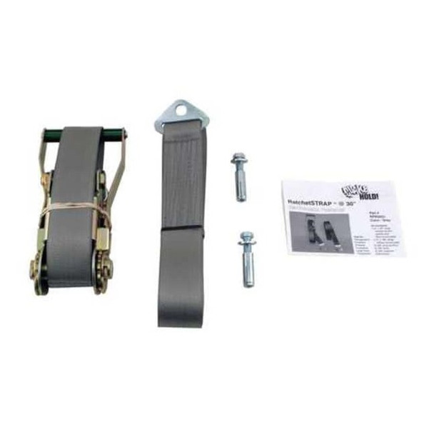 Quakehold! Ratchet Strap,30 In,Gray RF.R30.G.1