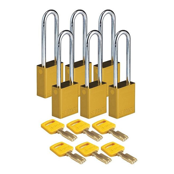 Brady ALU-YLW-76ST-KA6PK