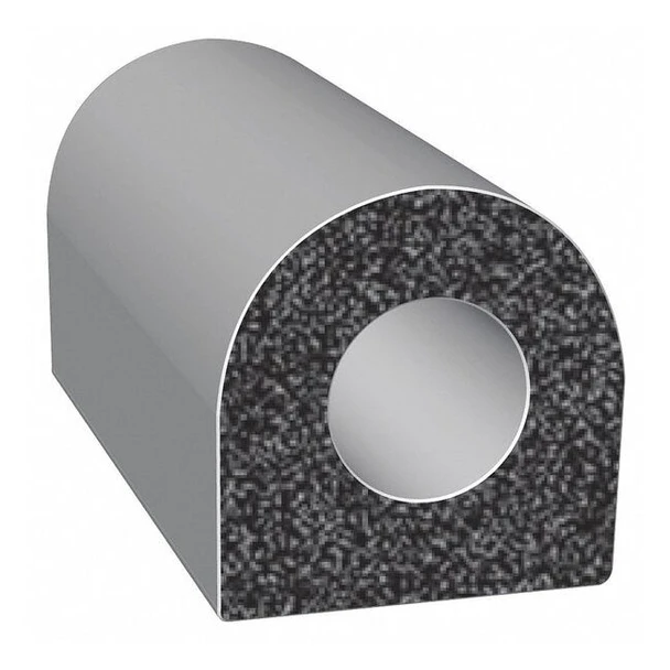 Trim-Lok Rubber Seal, D-Shaped, 0.5"W x 25 ft. X202BT-25