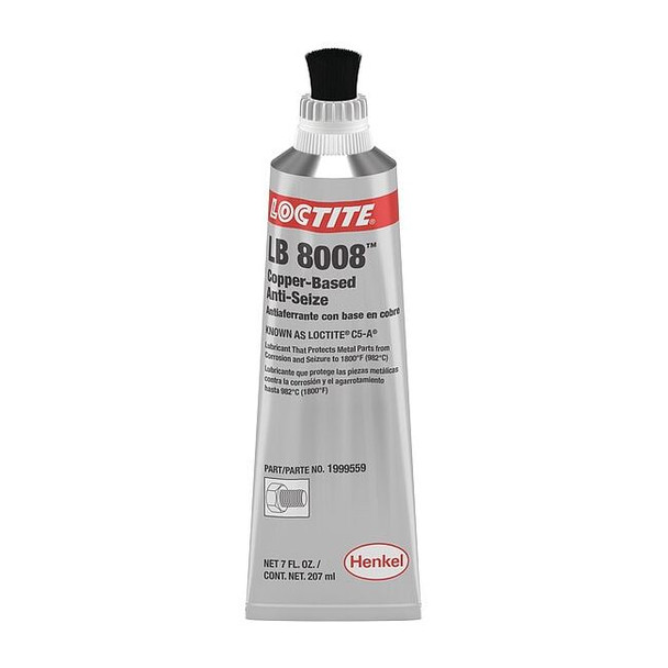 Anti-Seize, General Purpose, Tube, 7 oz, Copper Base, Paste, 1800 Degrees F Max