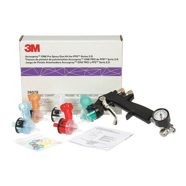 3m Spray Gun Kit, Pressure, 13 cfm at 24 psi, Air Inlet: 3/8 in 26578