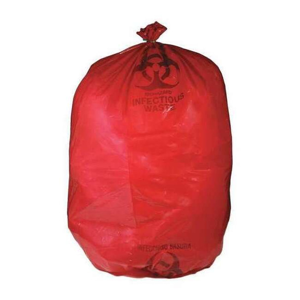Manufacturer Varies Biohazard Bags,30 to 32 gal.,Red,PK250 RIWB142405