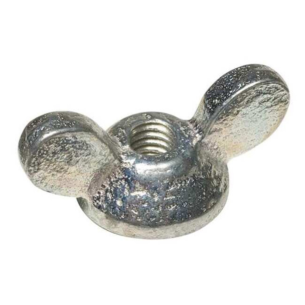 Wing Nut, 1/4"-20, Steel, Zinc Plated, 0.688 in Ht, 1.62 in Max Wing Span, 10 PK