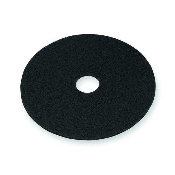 3m Stripping Pad, Stripping, Black, 17 in Dia,Polyester, 5 PK 7200