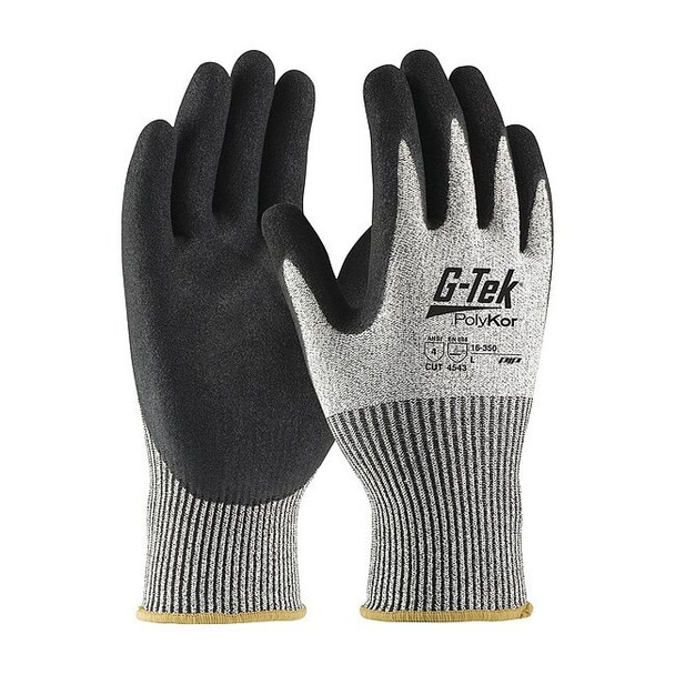 Cut-Resistant Glove, Cut Level A4 ,Dipped ,Foam Nitrile ,Sandy ,L 12 PK