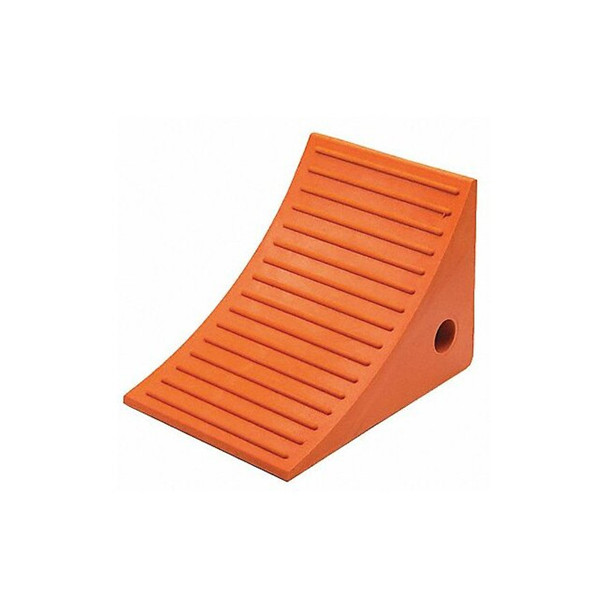 Checkers Wheel Chock,11" D,8" H,8" W,Orange UC1600