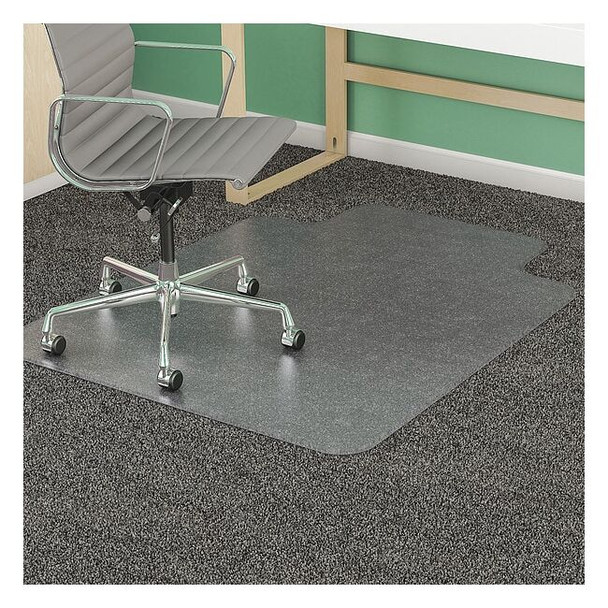 Deflecto Chair Mat,Traditional Lip,Clear,46"x60" CM14433FGR