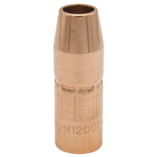 Miller Electric Nozzle,12.7mm Bore,Copper,PK2 NS-M1200C