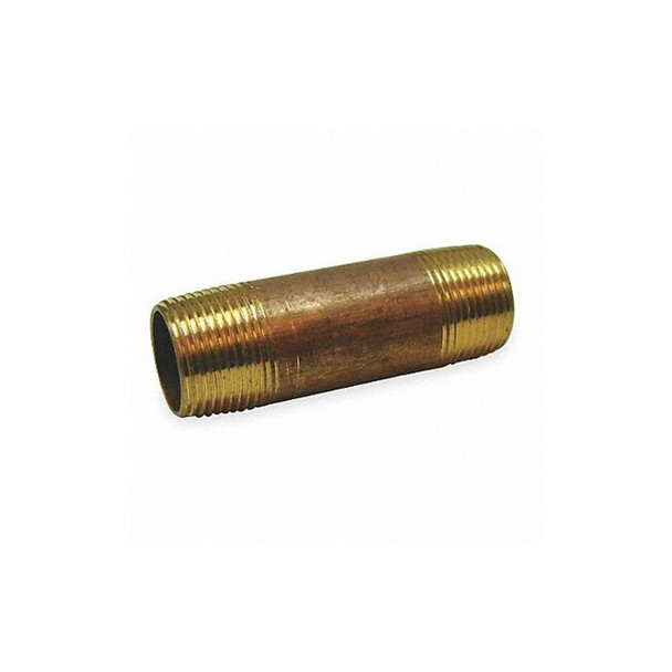 Manufacturer Varies Nipple,Red Brass,1 1/2 x 4 In,Threaded 467-040