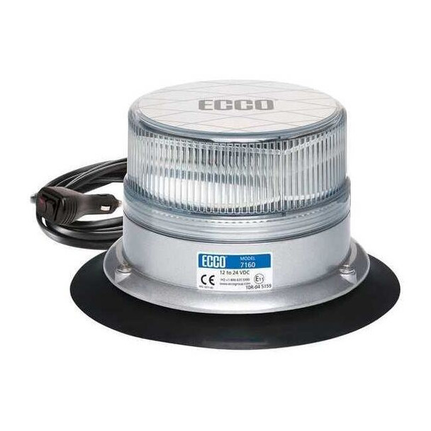 Ecco Beacon Light,Amber,4" H 7160CA-VM