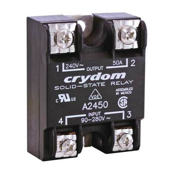 Crydom Solid State Relay, 1 Phase, Screw Clamp, Panel, SCR A2410