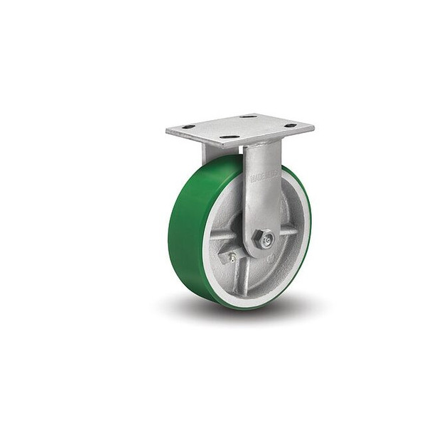 8" X 2" Non-Marking Polyurethane Rigid Caster, No Brake, Loads Up To 1250 lb