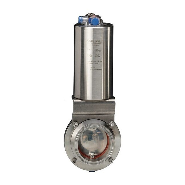 Vne Butterfly Valve,T304 SS Body,2" Tube 51C2.0AS/VBAC-XX